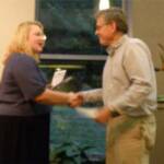 Jim Richey received an award from AAJ President Janie Leck-Grela