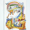 CHRIS TOWER - METAMORPHISIS #5 - Ink on bristol -  $70 

