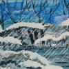 EDWARD KALE, 'MORE SNOW ', watercolor