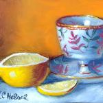 Dan Helsel
'Tea Cup with Lemons'
oil on gesso panel
4.75 X 8
$425