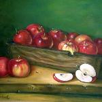 Dan Helsel - Wooden Bowl with Apples
Oil on gesso panel
$750