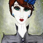 Melissa Haslam - Vintage Woman
acrylic on watercolor paper
$100