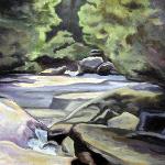 Patricia Brant - Low Water at Swallow Falls
Mixed media on canvas
$350