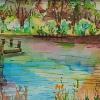 Jaime Helbig 'Pokamoke River' watercolor and ink $65