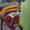 Lydia Mack 'People of New Guniea -  Old Sing Sing Dancer' oil on canvas $1350