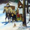 "Maple Sugar Camp", Gary McClemens; acrylic - $200