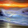 Ocean Sundown by Alvin Just