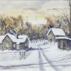 Richard Hudimac - Old Homestead, watercolor
