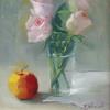 Sandra Zulawinski - Still Life Roses and Apple, oil