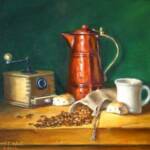 Dan Helsel - Copper Coffee Pot and beans