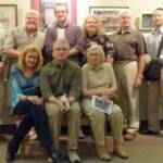 The awards were presented to these artists for their entries...  (seated from left) Diane Safko, Joe Berezansky, Sallie Zoerb (standing from left) Jim Richey, Ned Wert, Mike Begenyi, Mark Parrish, Dan Helsel, and Sam Howard. Missing from photo: Kathleen Kase-Burk