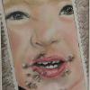 Kathy Feiser - Snapshot of a Cookie Thief - pastel and colored pencil - $400