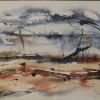 Ann Dougherty - Shoreline - Ink and watercolor - $600