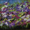 Joanne Mekis - Flowers in the Park - acrylic on panel - $450