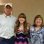 Student Sara Miller with family members