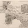 Gillian Hurt, Abstract Pond, graphite - $55